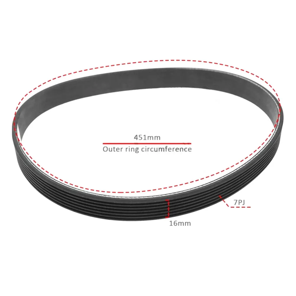 1/2 Uds 7PJ451 correa de transmisión para cortacésped BOSCH ROTAK 320 correa de transmisión de 7 costillas 16mm de ancho accesorios de herramientas eléctricas de jardín de poste rápido