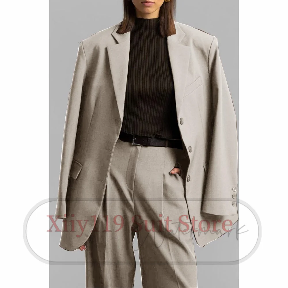 Costume for Women 2024 New Style Serge Single-breasted Suit Two-piece Business Casual Suit Suit Pants Sets Women\'s Pantsuit