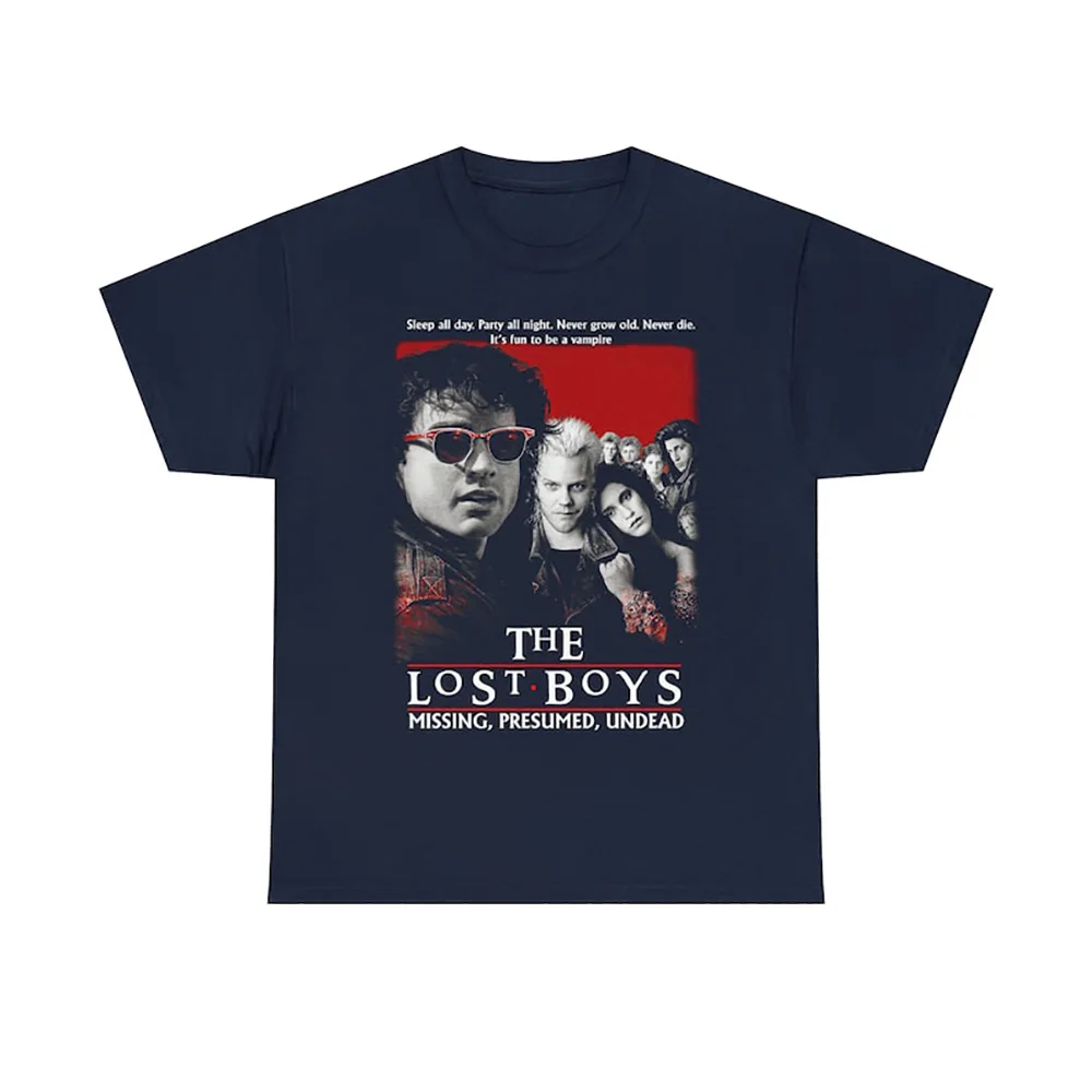 

The Lost Boys David Vampire graphic t shirts Santa Carla Scary Halloween tops Horror Movie printed tee large size Men's clothing