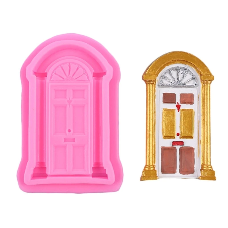 Door Frame Window Sugar Chocolate Cake Fondant Mold Diy Baking Manual Biscuits Mold Food Grade Silicone Fondant Drop shipping