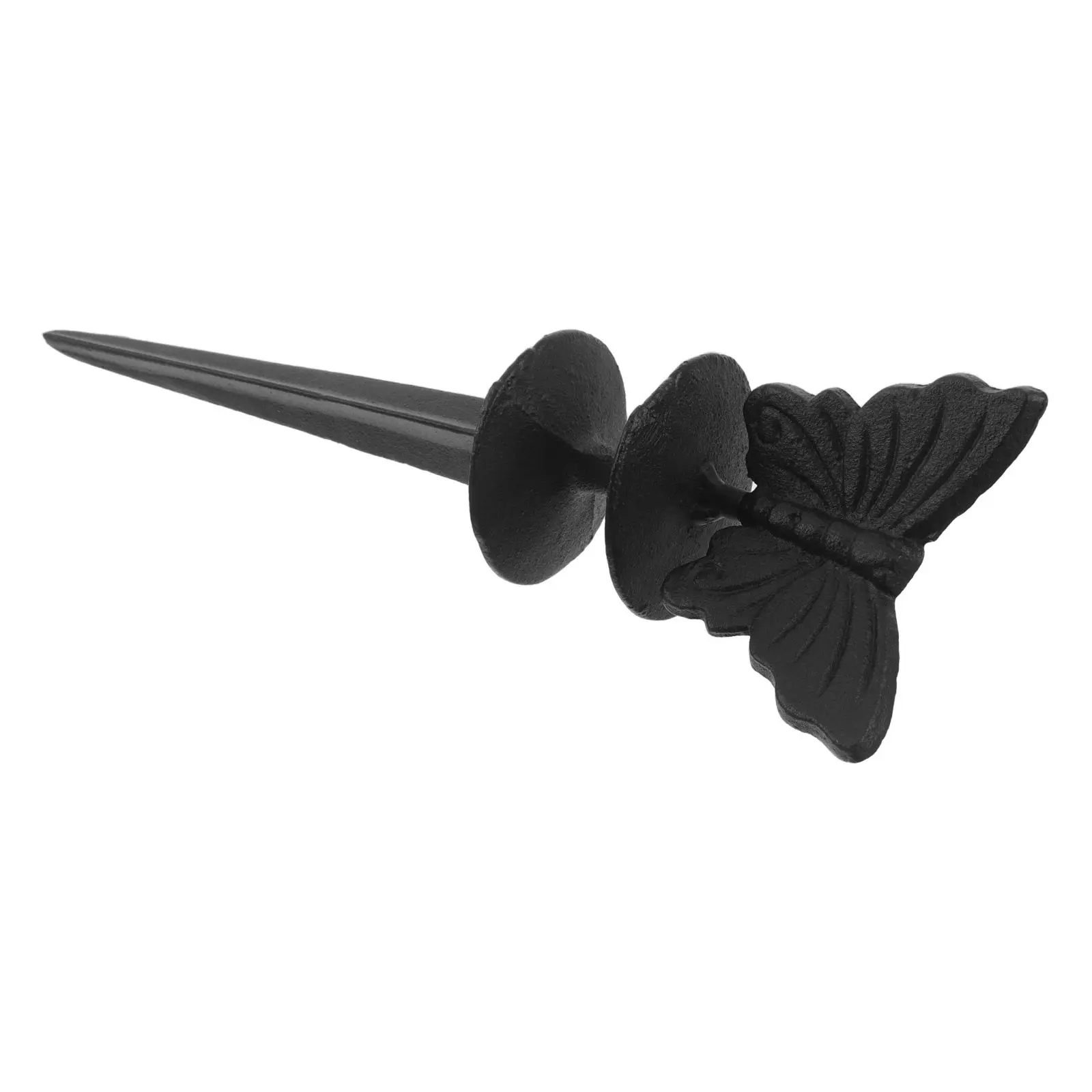 Vintage Cast Iron Garden Hose Guide Spike Decorative Outdoor Hose Holder Butterfly Stake for Lawn Plant Flower Bed Protection