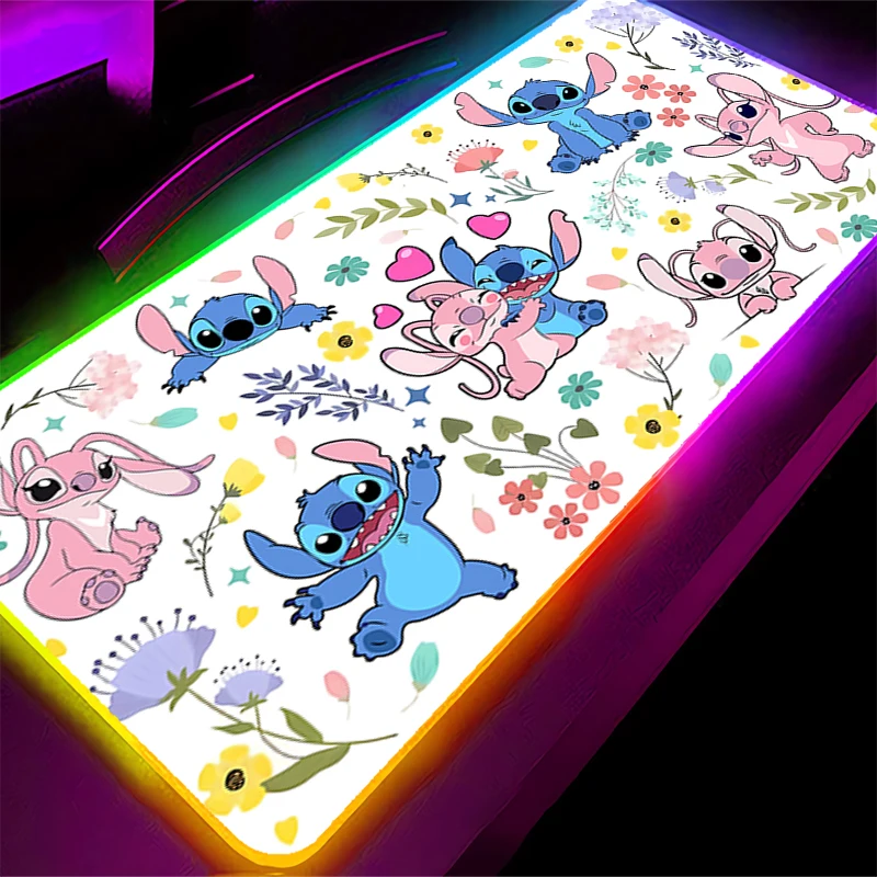 لوحة ماوس RGB سنوبي بإضاءة خلفية للألعاب حافة قفل ملحقات كبيرة سرعة الكمبيوتر لوحة مفاتيح ألعاب صغيرة LED حصيرة مكتبية لوحة ماوس #1