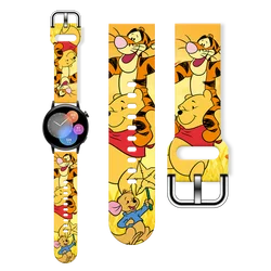Disney Pooh Bear-Correa estampada de 20mm para Samsung Galaxy Watch 6/5, pulsera reemplazable de 40mm y 44mm para Amazfit Balance de 45mm