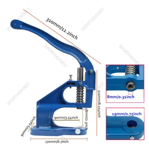 أزرار الخياطة اكسسوارات آلة الضغط على النرد اليد لأزرار المفاجئة أدوات العفن لملابس الدنيم Leathercraft أفضل 6 آلات تسمير زر ضغط للمبيعات - No6