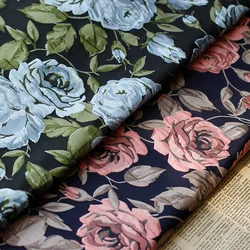 Yarn-dyed Jacquard Fabric Large Flower Bubble Wrinkle Feeling Women's Dress Shirt Suit Sewing Wholesale Material Cloth by Meter