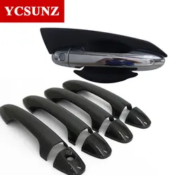 Carbon Fiber Door Handle Cover For Toyota Hilux Revo Rocco Fortuner Innova 2016-2020 2023 4x4 4x2 SR5 for toyota Rav4 2016-2018