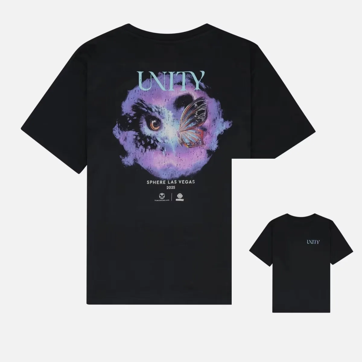 T-shirt graphique du festival de musique électronique Unity Las Vegas Tomorrowland, en coton, pour hommes et femmes, style streetwear.