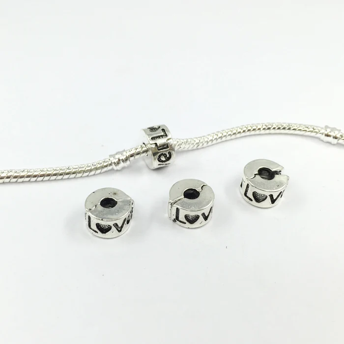 Lover Safety  Clips Locks Beads  Stopper European  Beads  Fit Pandora Charms  Bracelets & Bangles