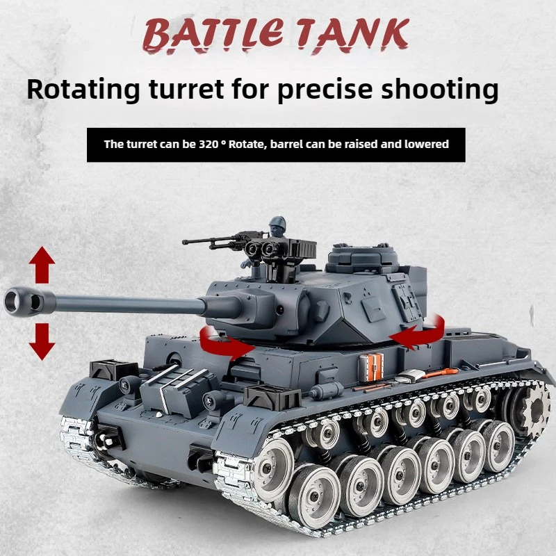 Coisas legais tanques rc engraçado Gift-46cm liga pantera tv rc tanque modelo, pet spray metal pista tanque brinquedo, brinquedos para meninos, chassi robô