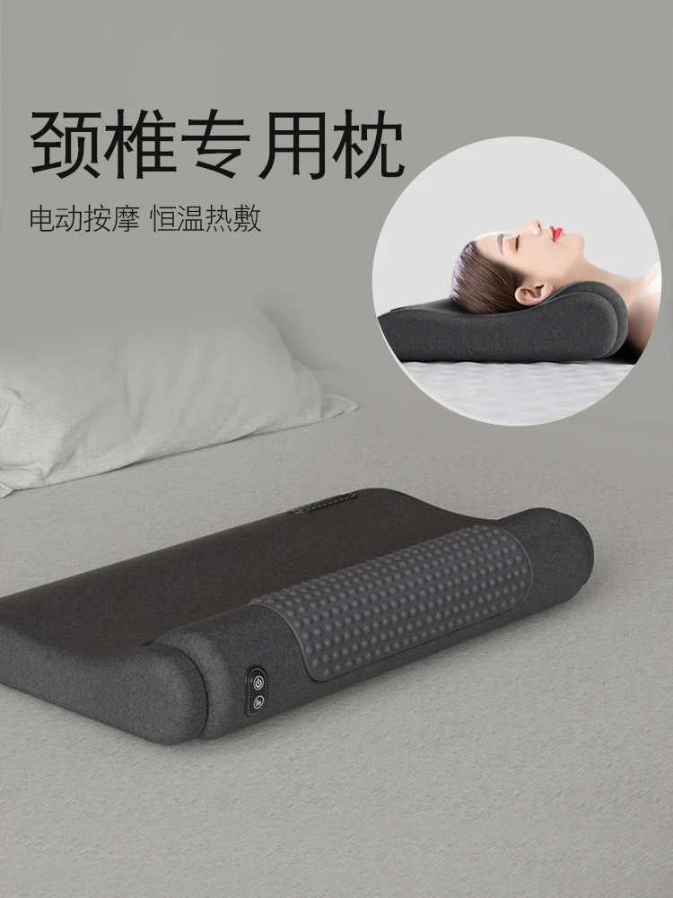 

Cervical spine pillow to improve sleep special massage spine traction plus hot compress repair cylinder neck protection pillow