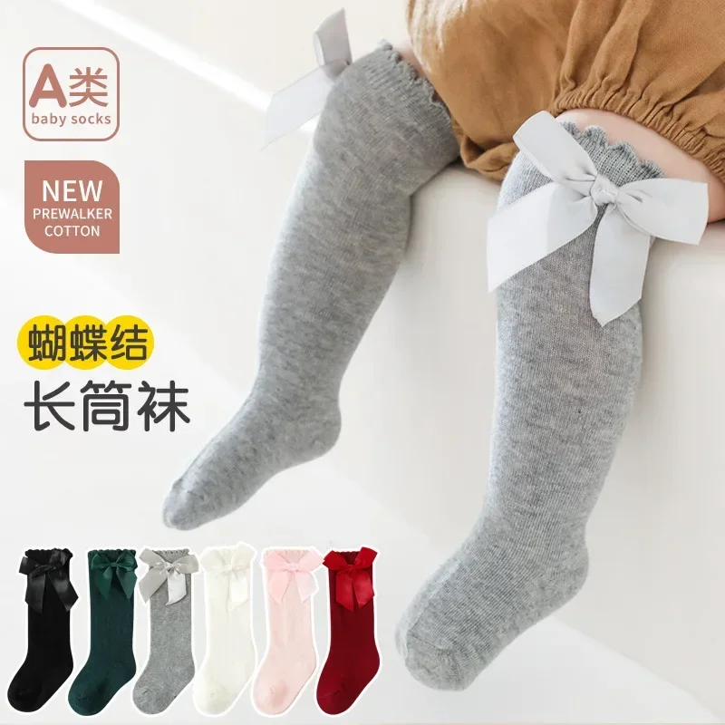 

Baby Socks Spanish Baby Big Bow Dress Girl Student Princess Socks Stockings Stockings Cute and Sweet for Baby Girl