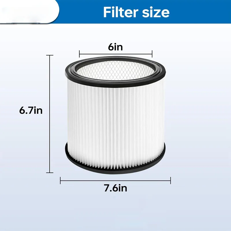 فلتر بديل لـ Shop-Vac 90350 90304 90333 بديل يناسب معظم المكانس الكهربائية الرطبة والجافة 5 جالون وما فوق