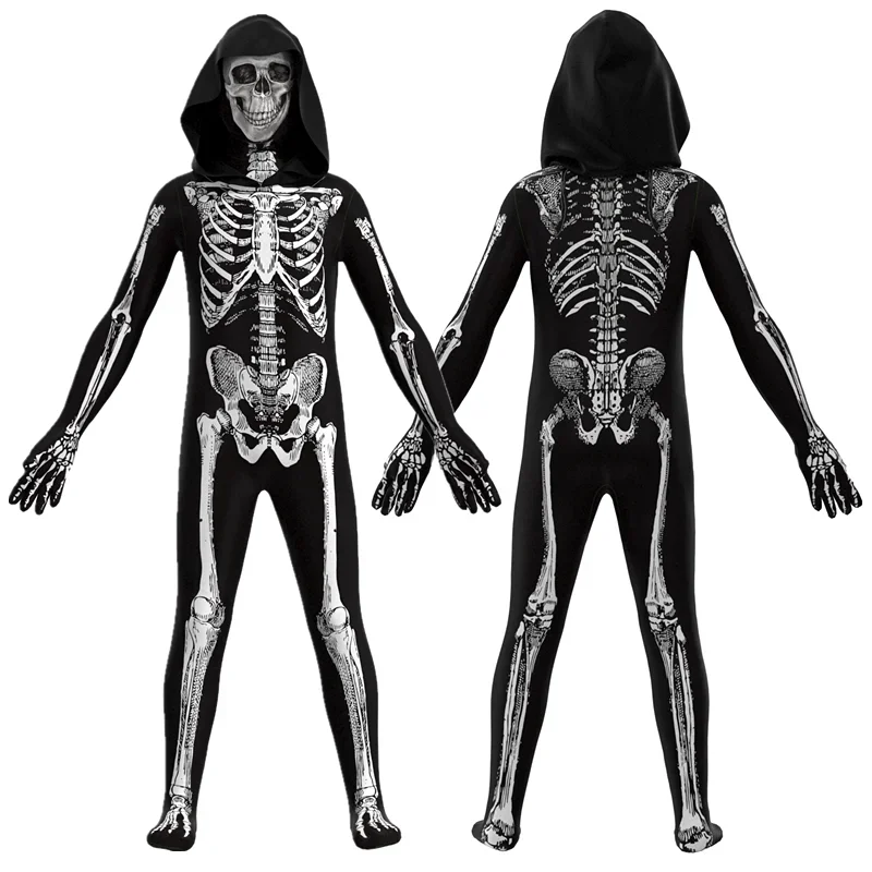 Halloween Zombie Costume Kids Party Zombie Costume Cosplay Horror Skeleton Skeleton Costume Jumpsuit Full Carnival Party Costume