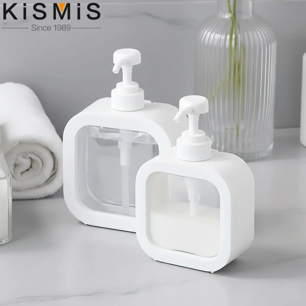 Large Capacity Refillable Bottle for Shampoo Hand Sanitizer Body Wash Cleansing Liquid Lotion Portable Pump Dispenser