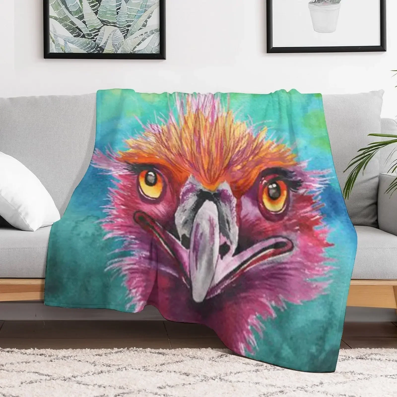 Emus Of A Feather Throw Blanket Bed Fashionable Flannel Fabric Hairys Furrys Blankets