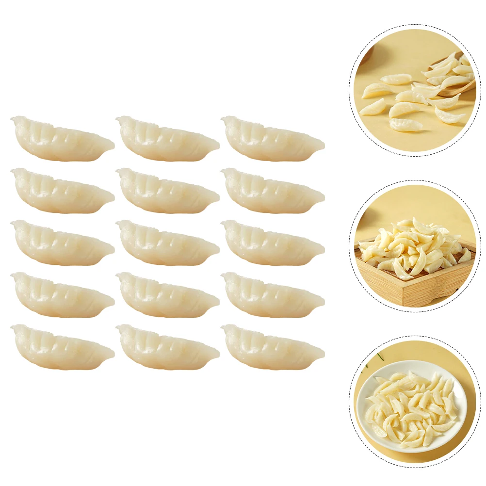 

15pcs Mini Dumpling Fake Food Simulation Lifelike Kitchen Decor Party Prop Photography Artificial Food Educational