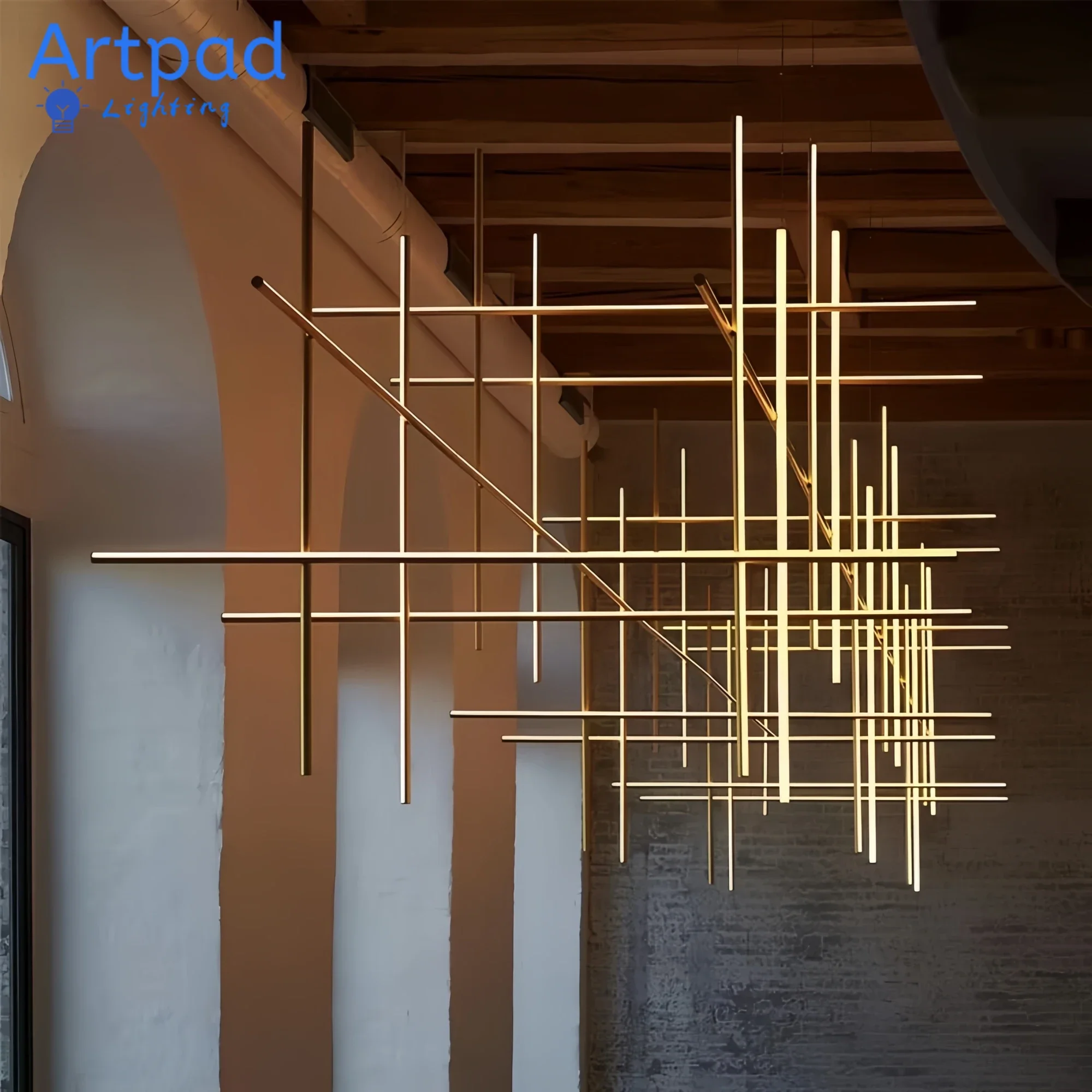 

Artpad Золотая люстра-трубка LED