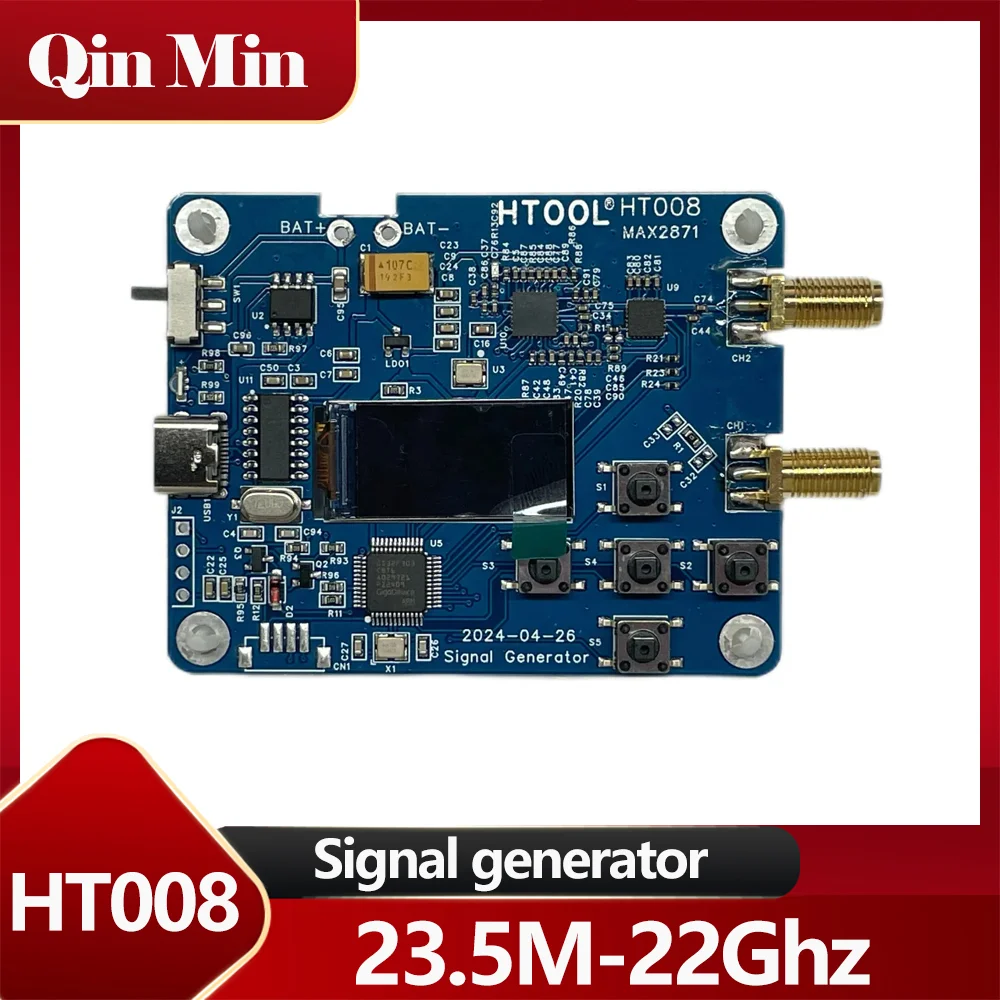 

Источник сигнала HTOOL HT008/MAX2871 RF-модуль 23,5-6000 МГц позволяет использовать поддержку последовательного управления CH2. Обновление регулирования мощности-25 дБ.