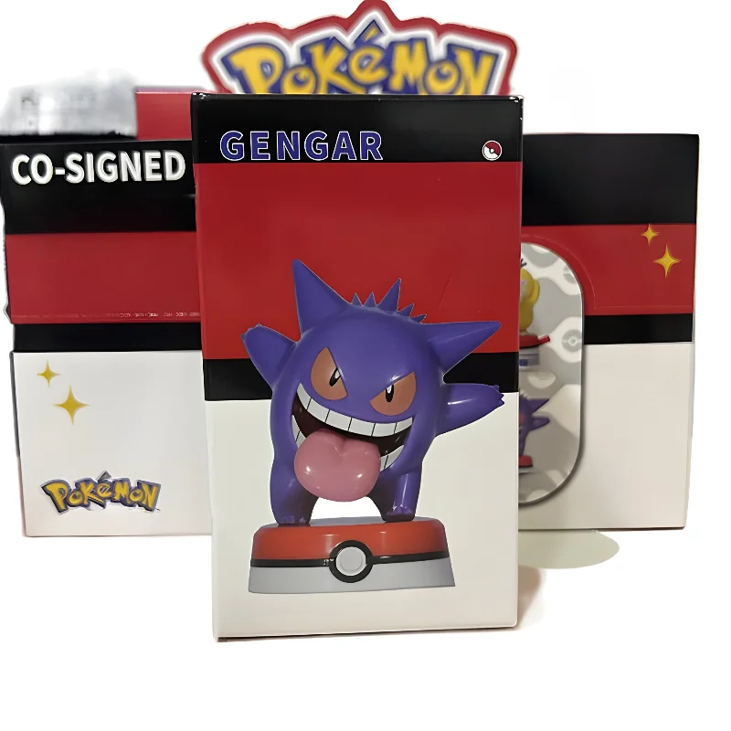 Figura de Pokémon movible para niños, modelo de Pikachu, Gengar, Psyduck, versión Q, Slowpoke, Mewtwo, juguete Kawaii, regalo de cumpleaños