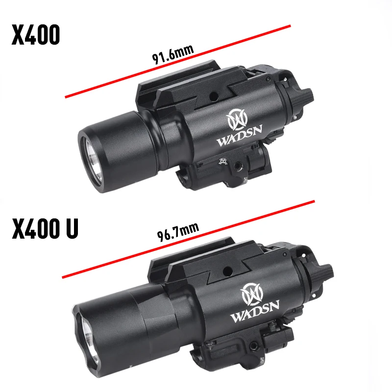 Surefir-linterna colgante táctica X400 X400U, indicador láser de punto rojo y verde, para arma de Airsoft, pistola de caza, luz LED