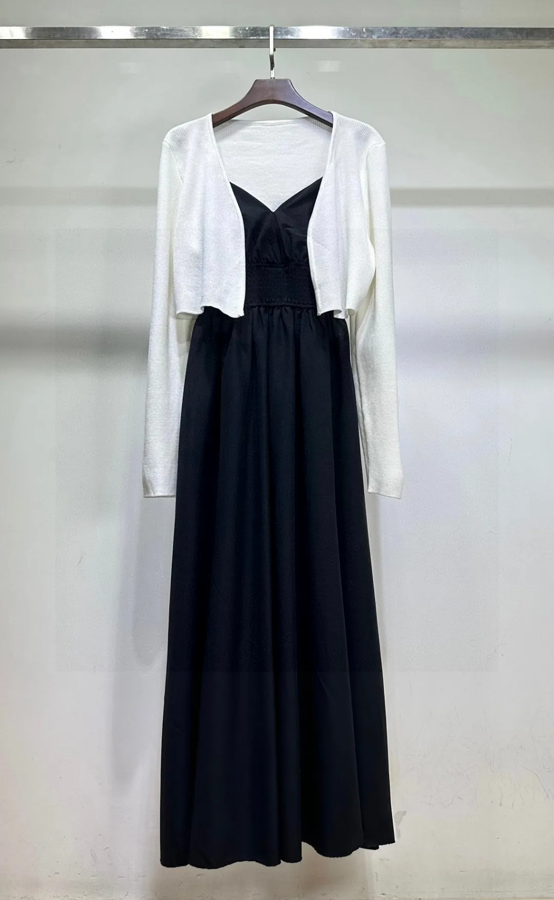 

2025 Women's Clothing Cardigan suspender dress two piece set 0627