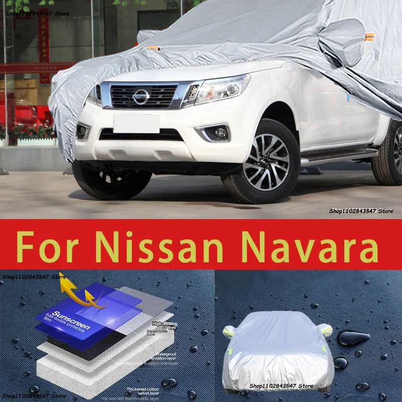 

For Nissan Navara Outdoor Protection Full Car Covers Snow Cover Sunshade Waterproof Dustproof Exterior Car accessories