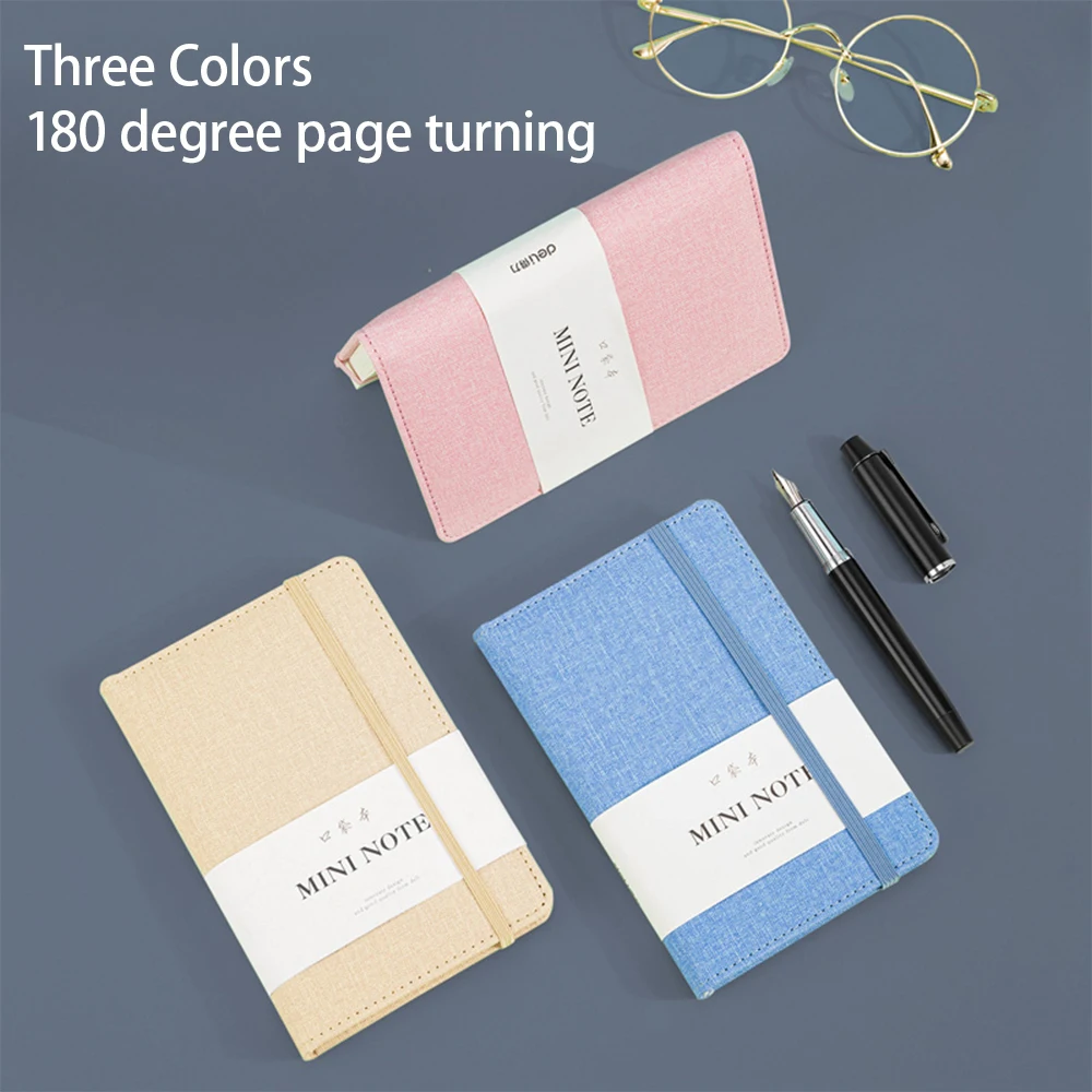 Deli Mini Notebook A7 Pocket Planner Weekly Notepad Journal 96Sheet SFor Agenda 2023 Memo Pads Stationery Office School Supplies