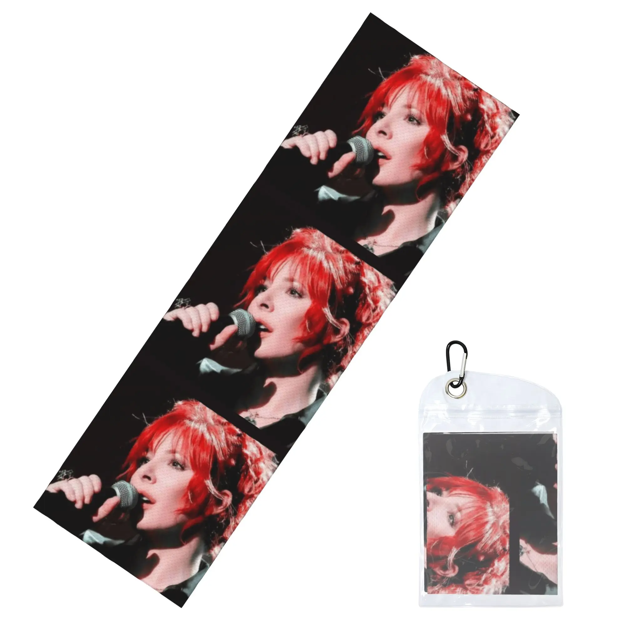 Beautiful Mylene Farmer Cold Exercise Towel Face Towel Quick Dry French Singer Beach Breathable Cold Towel