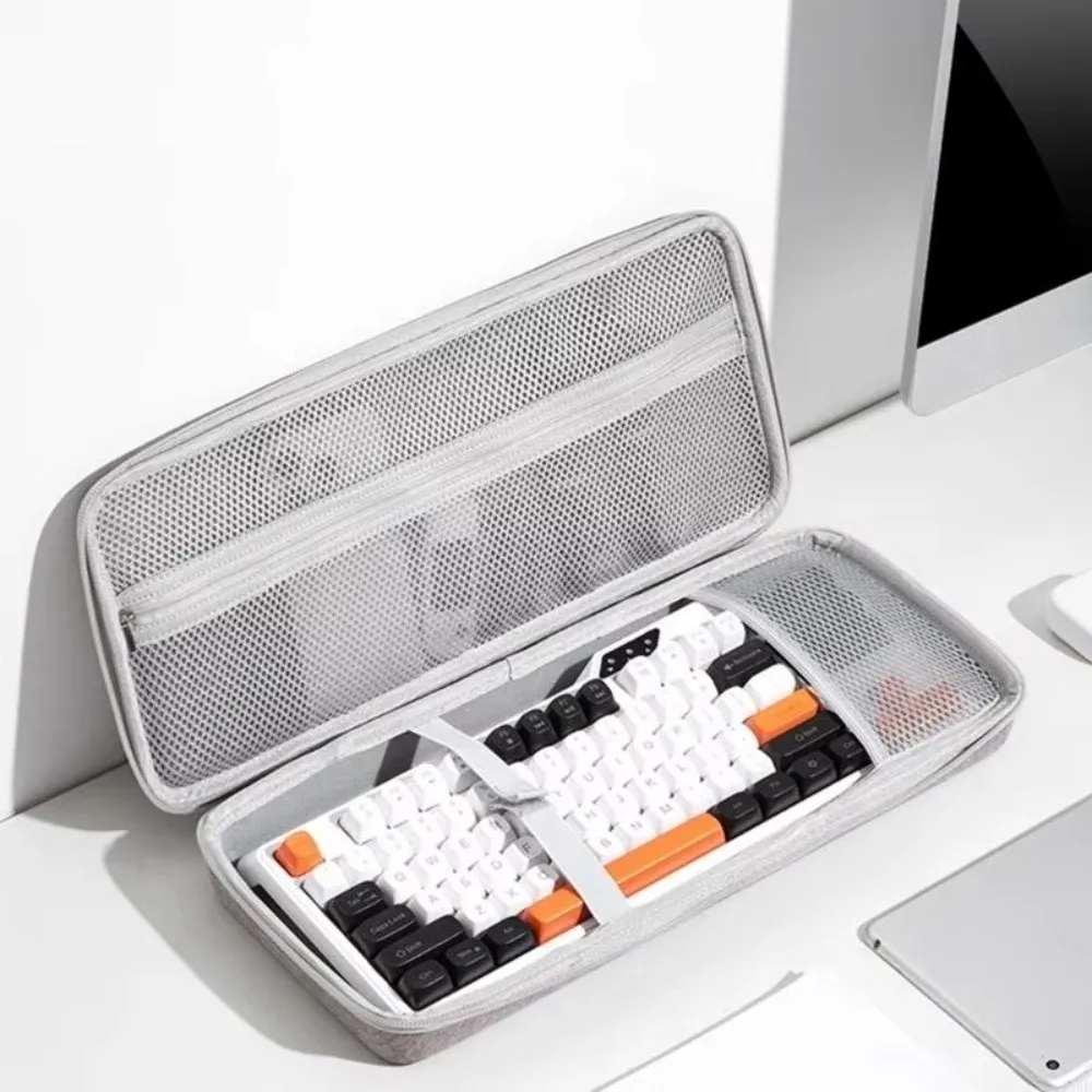

Новая сумка для хранения клавиатуры из ЭВА, оксфордский серый чехол-органайзер для мыши, портативный жесткий защитный чехол для путешествий
