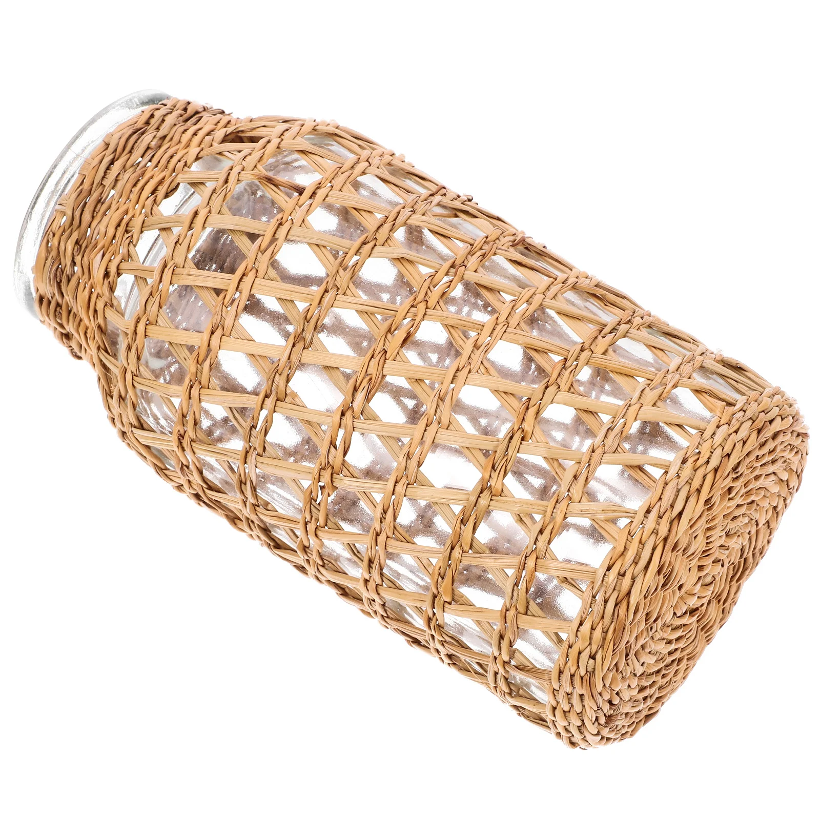 

Dried Flower Container Home Woven Vase Floral Decorative Arrangement Glass Planter Flowers Retro