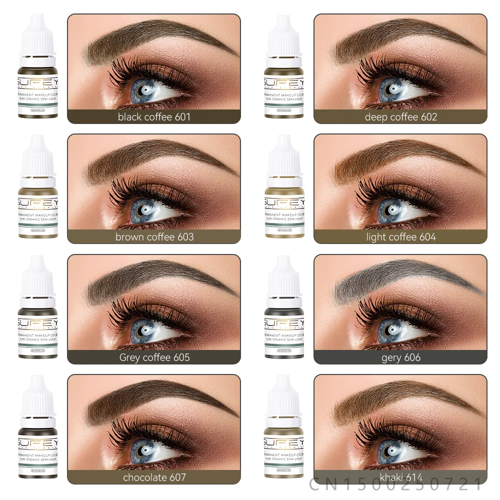 Pigmentos de Microblading para maquillaje permanente, tinta de tatuaje de cejas para labios, tinte, delineador de ojos, colores lechosos, suministros de tatuaje de Arte de belleza, 8ml