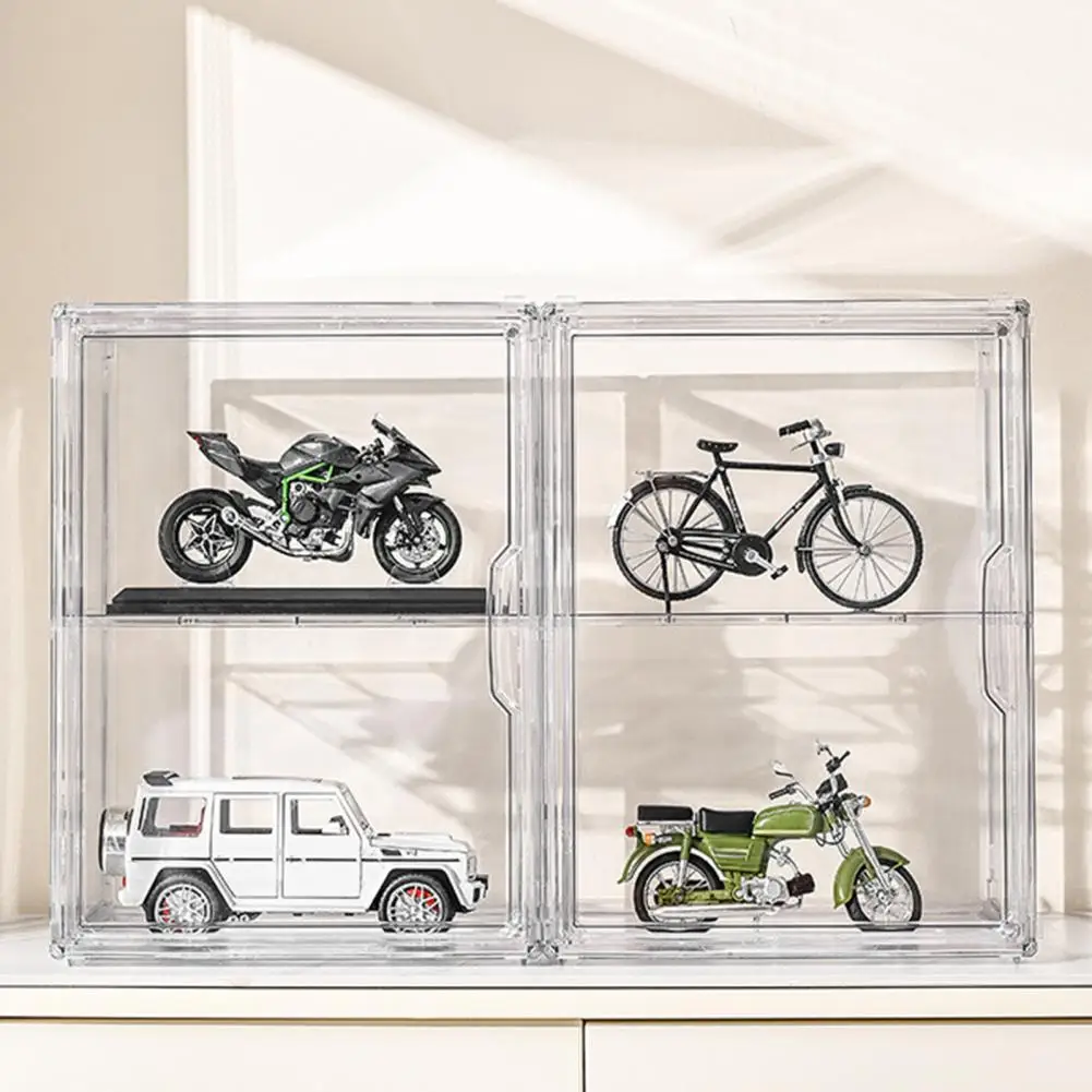 Clear Acrylic Display Case 3 Tier Storage Shelf Large Capacity Easy Assembly Stackable Design Action Figure Storage Box 아크릴 전시대