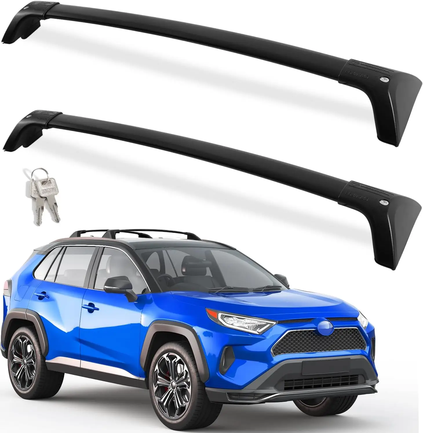 

Запираемые поперечины багажника на крышу для Toyota RAV4 2019-2025, алюминиевые сверхмощные, емкостью 260 фунтов