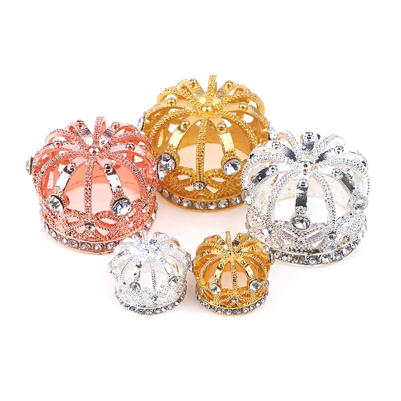 نموذج تاج معدني صغير ، دمية مصغرة ، ملكة أميرة ، زفاف ، حفلة عيد ميلاد ، علوية كعكة كريستال ، حرفة يدوية ، زخرفة سطح المكتب