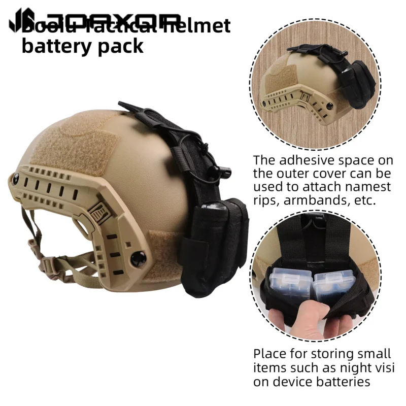 JOAXOR Tactical Helmet Battery Pouch Counterweight Pouch MK1 Helmet Battery Pack Balance Weight Bag