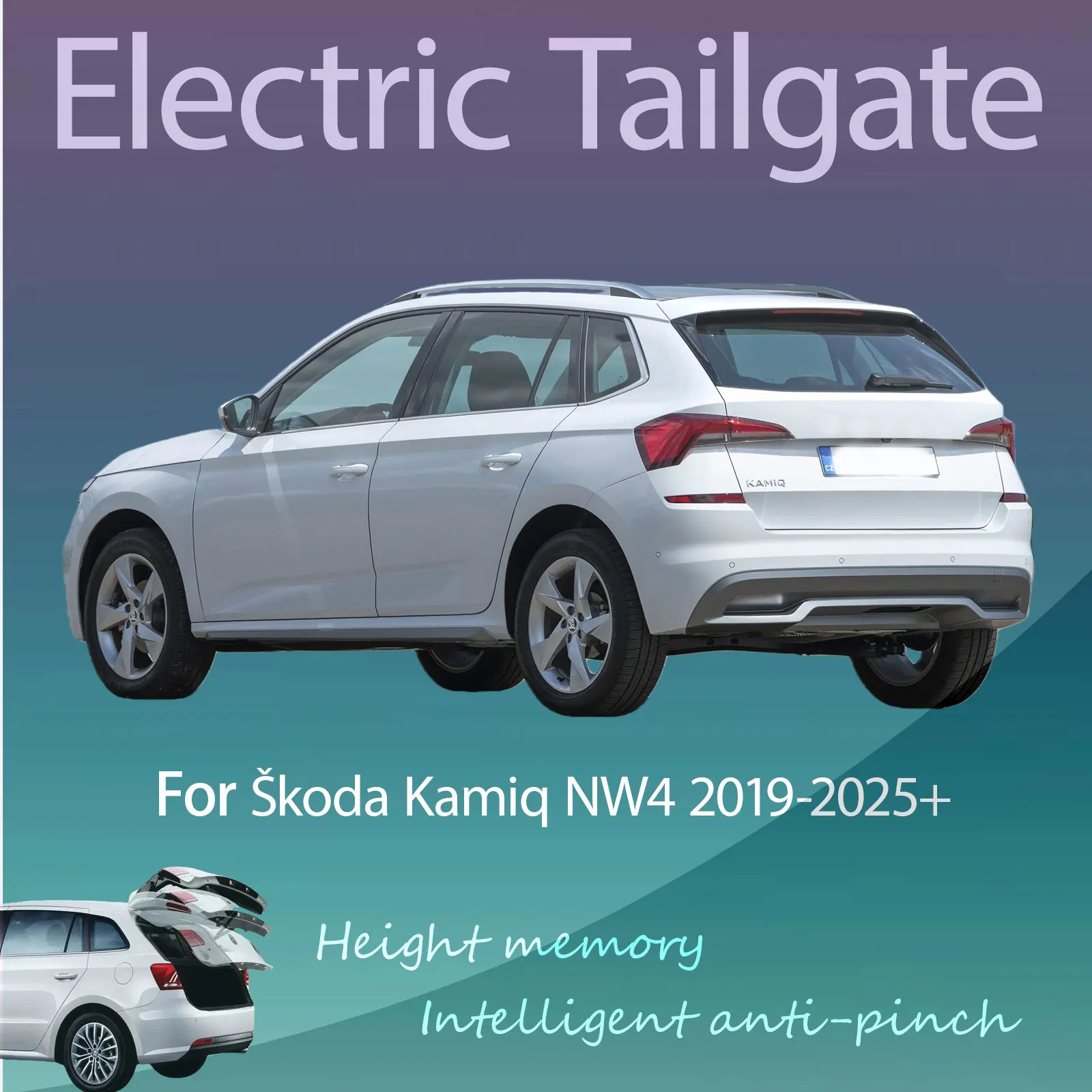 For Skoda Kamiq NW4 2019-2025+ Electric Tailgate with Sensor Trunk Anti-pinch Memory Height Intelligent Operation