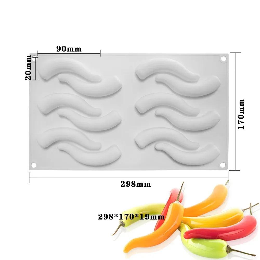 Pepper Chili French Mousse Mold Silicone Cake Mold Baking Italian Chocolate Mold - view 5