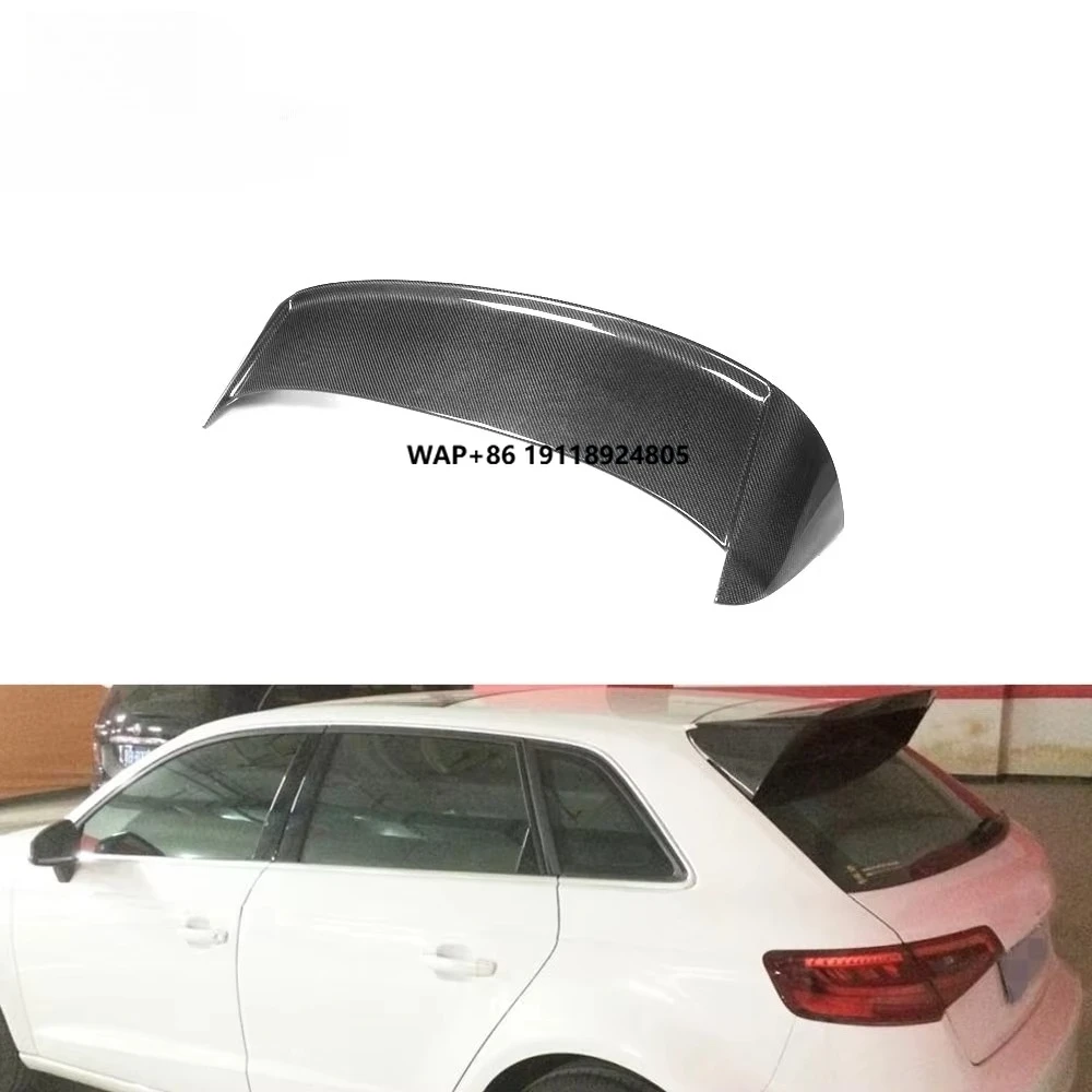 

High Glossy Rear Trunk Boot Spoiler A3 Sports Roof Spoiler Carbon Fiber For A3 8p 14up