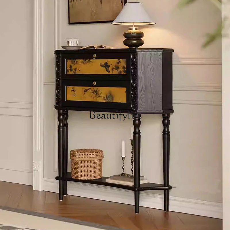 

Classic Vintage Console Table Premium Design Drawers Storage Console Table Organize Display