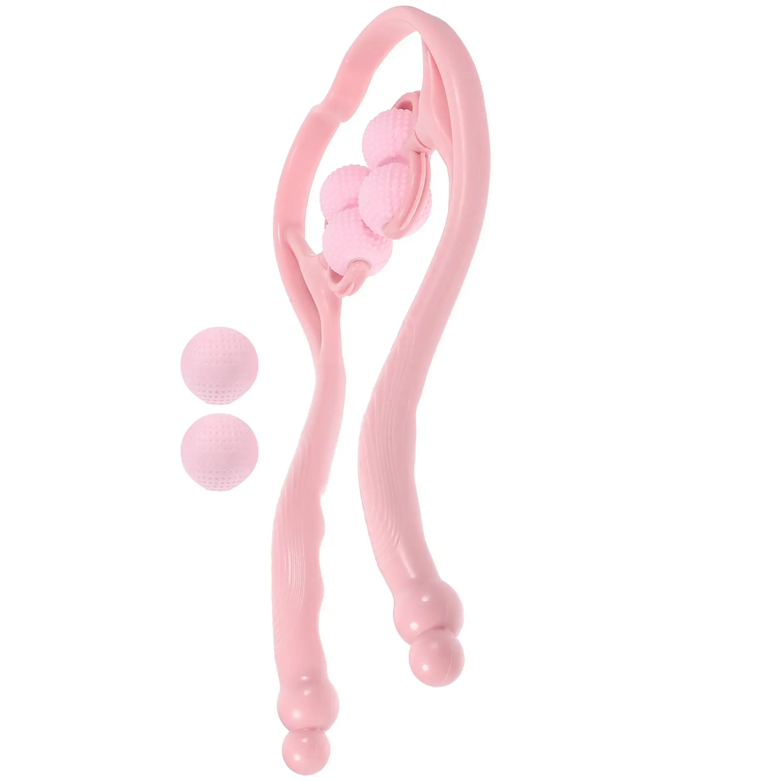 

1 комплект портативного массажера для шеи, ручной массажер для шейного отдела позвоночника, для глубокого массажа тканей, снятия боли, для путешествий, ручной роликовый массажер для ухода за шеей