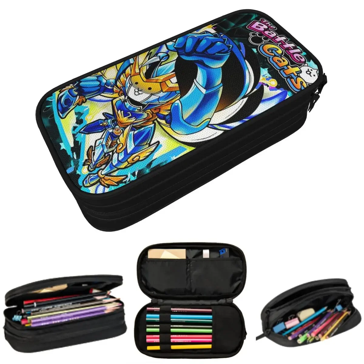 

Battle Cats - Cosmo Pencil Cases Big Capacity Pen Bags Pen Box Pencil Pouch For Boys Girls Students Stationery School Office