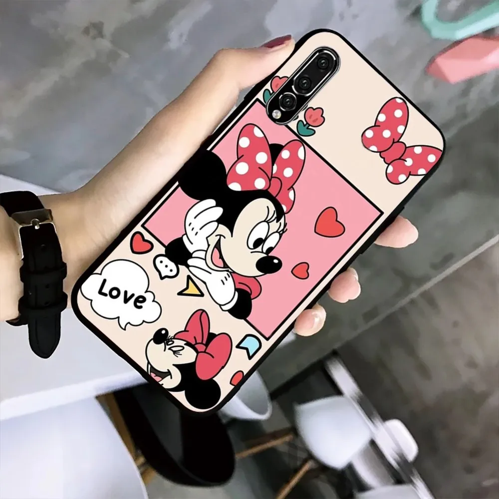 M-Minnie Mouse D-disney Phone Case For Huawei Mate P10 P20 P30 P40 P50 Smart Z Honor 50 60 70 Pro Lite Black Case