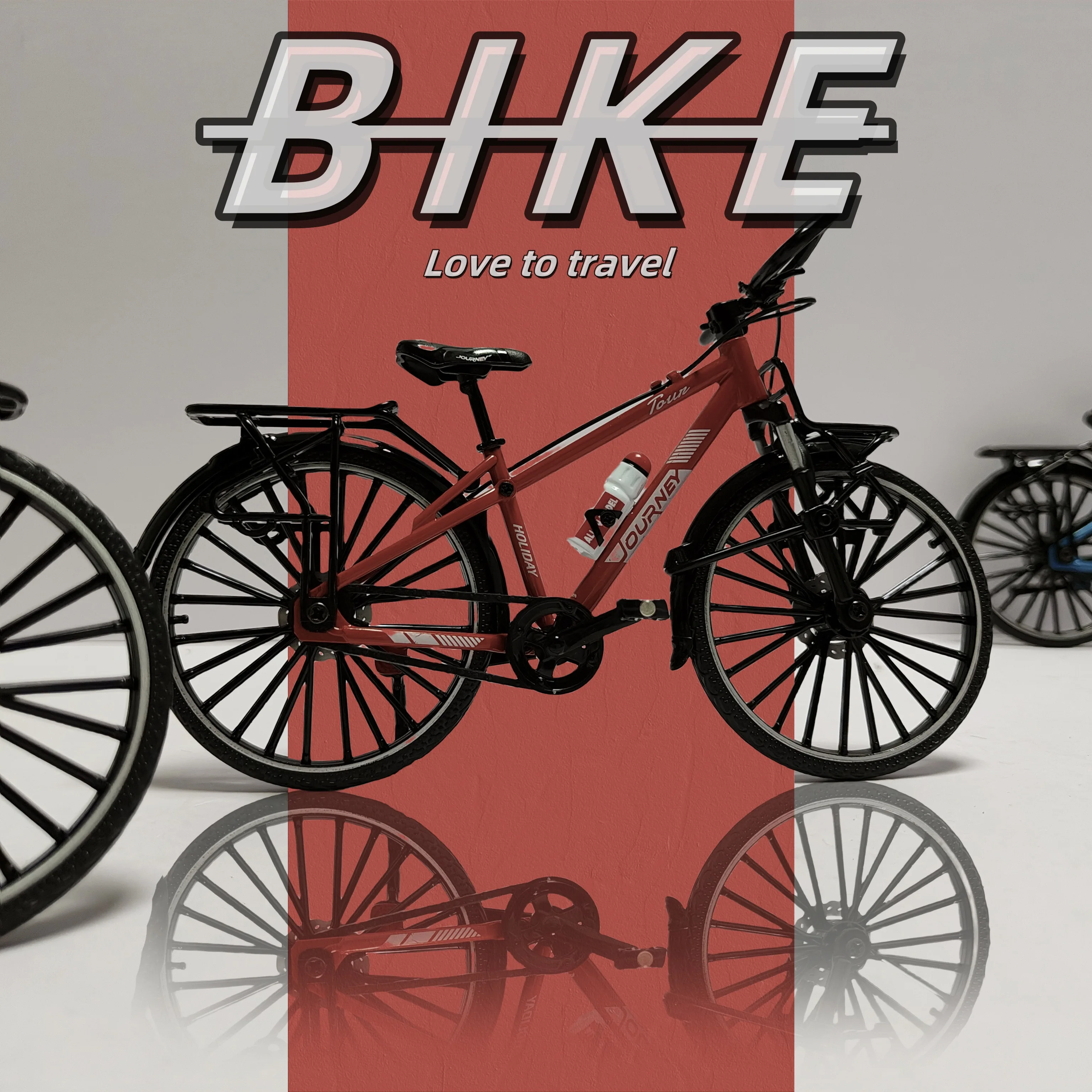 Escala 1:10 liga fundida mini mountain bike dedo modelo de bicicleta brinquedo decoração de mesa artesanato para presentes de natal de halloween