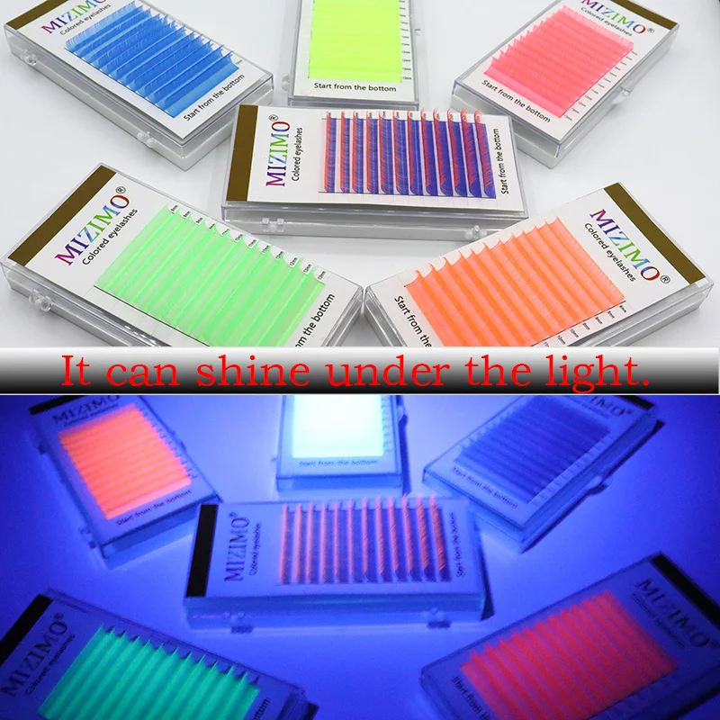 The New Makeup Eyelash Color Grafting Eyelash 8-13mm Mixed Multi-color Mixed Eyelash Extension Tool