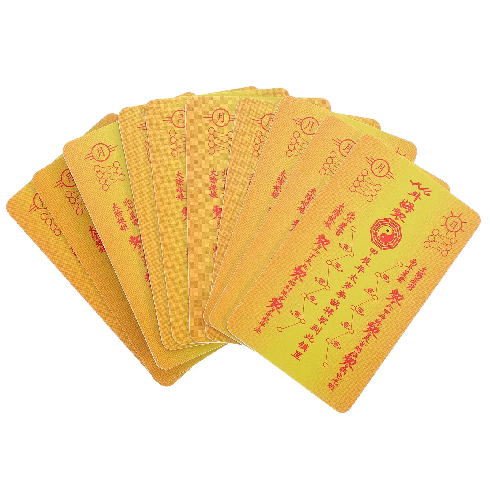 

10 Pcs Tai Sui Card Portable Amulet Lightweight PVC Material Success Fortune Auspicious Protection Scene Cards Decor Chinese