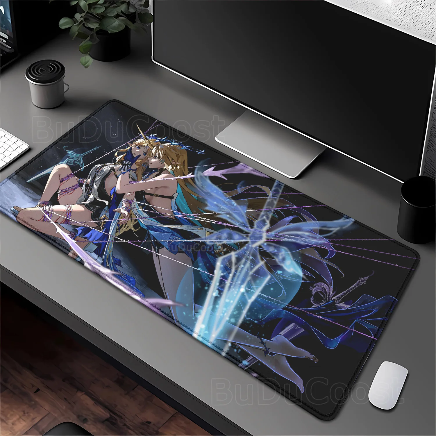 Cartethyia Wuthering Waves Tapete de mouse de borracha Jogo Laptop Grande Kawaii Tapete de mouse antiderrapante Acessórios para escritórios de jogos Tapete de mesa