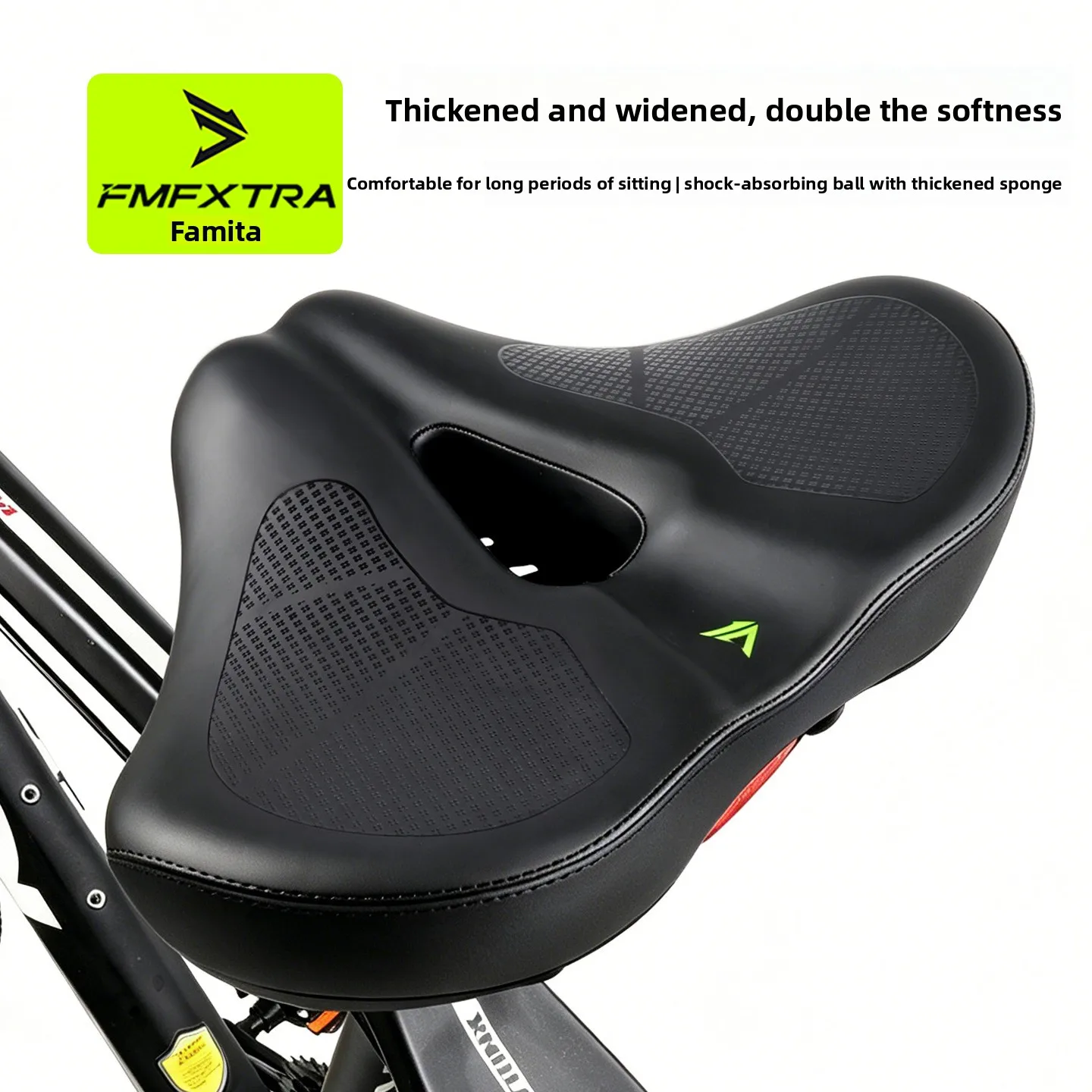 AliExpress VXM Enlarged and thickened bicycle seat cushion opposite sex noseless mountain bike saddle 412 folding bike waterproof seat cushion