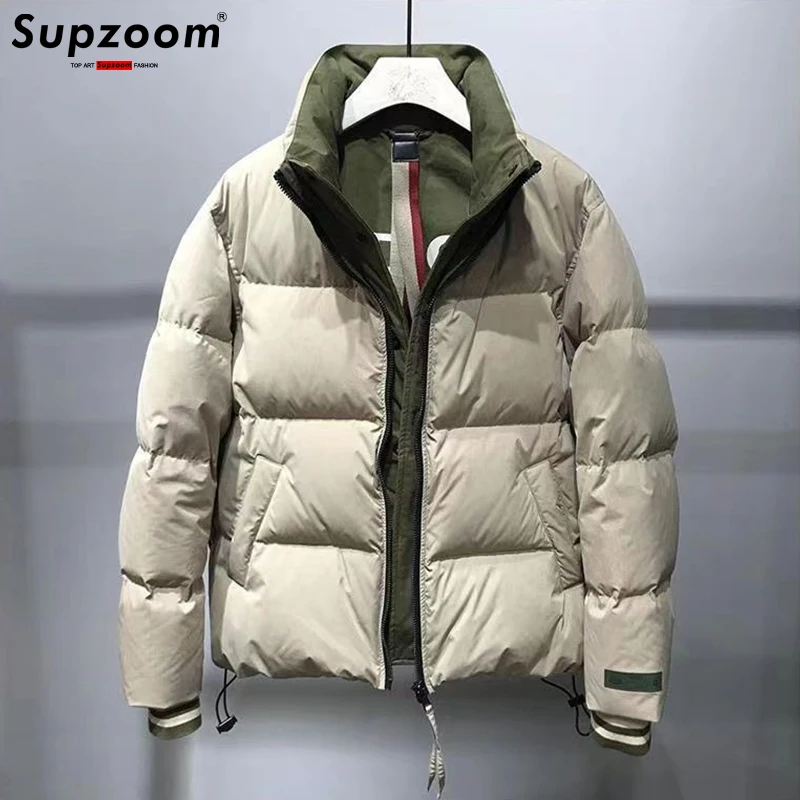 Supzoom acolchada-Chaqueta de algodón para hombre, abrigo grueso, suelto, informal, a la moda, otoño e invierno, novedad