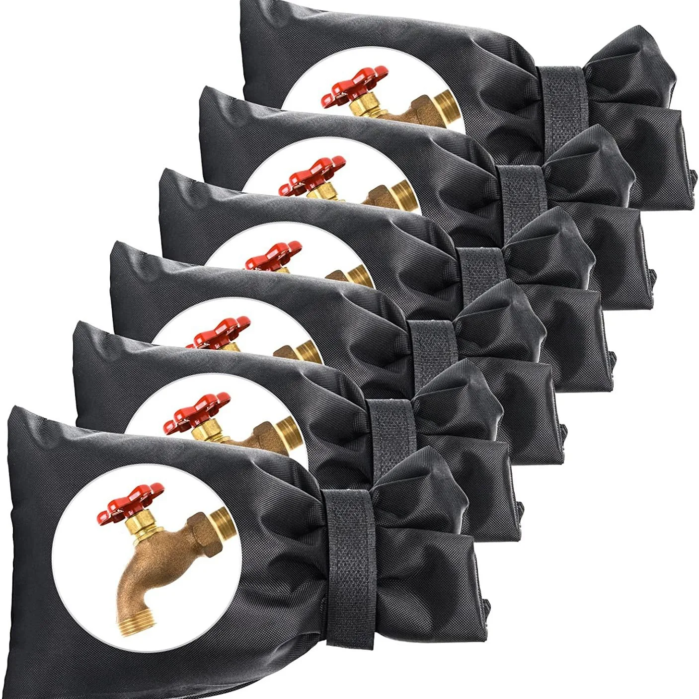 Housses de robinet d'extérieur en tissu Oxford 420D pour l'hiver, housses de robinet d'eau réutilisables pour tuyau de bavoir pour l'hiver (10 pièces)