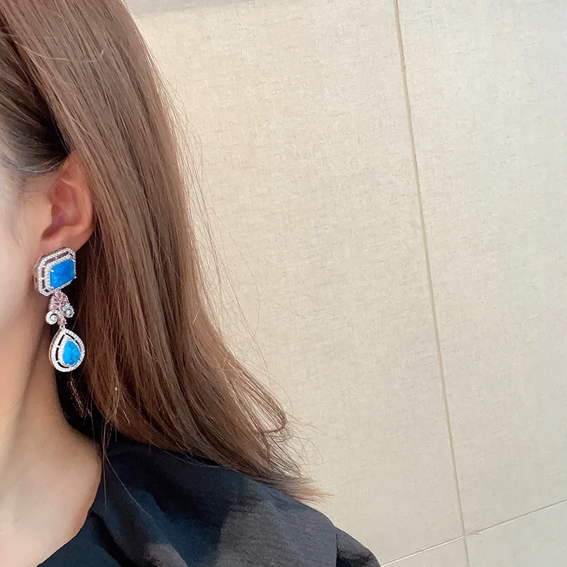 Bilincolor Exquisite Cubic Zircon Earrings for Women